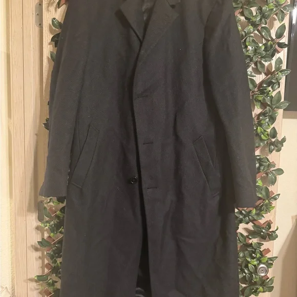 Brooks Brothers Lambswool Charcoal Trench Coat - Picture 2 of 16